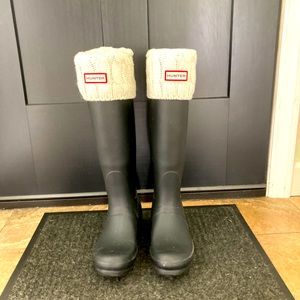 Barely worn HUNTER BOOTS and SOCK INSERTS